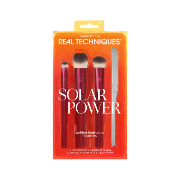 REAL TECHNIQUES Solar Power Golden Hour Glow Base Set مجموعة قاعدة توهج الساعة الذهبية للطاقة الشمسية