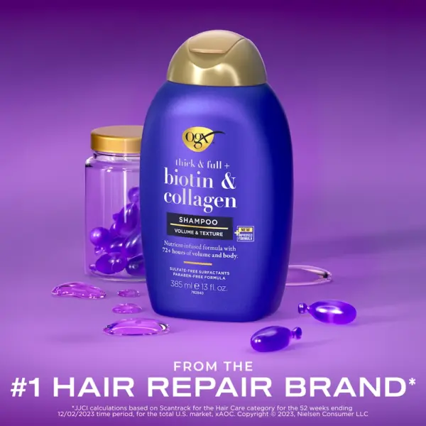 OGX Biotin & Collagen Shampoo 385ml - Image 2