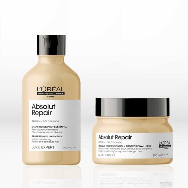 L΄Oreal Professionnel Serie Expert Absolut Repair (Shampoo 300ml & Mask 250ml) لوريال بروفيشنال مجموعة العناية بالشعر - Image 2