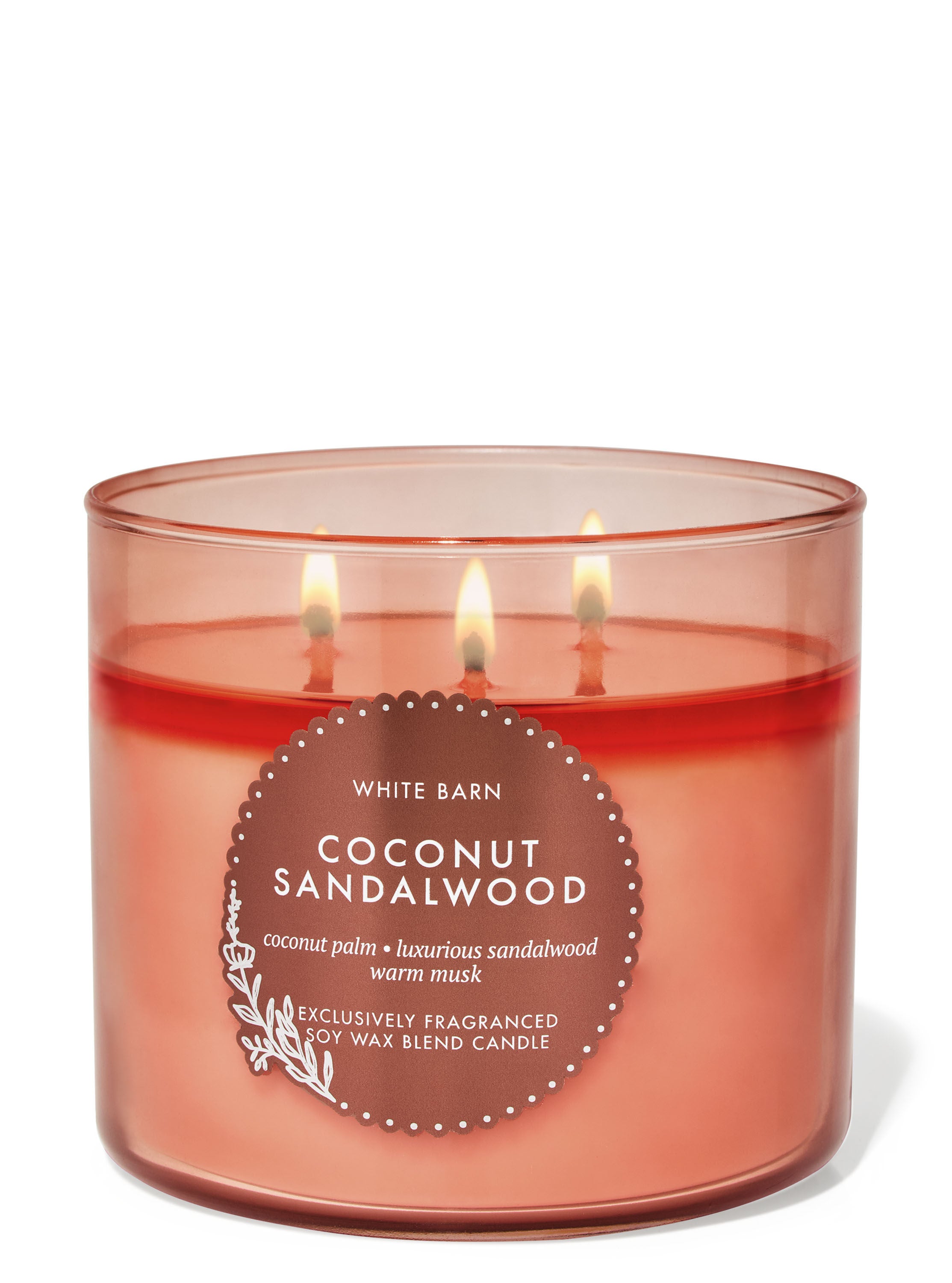 BATH AND BODY WORKS Coconut Sandalwood 3-Wick Candle شمعة معطرة