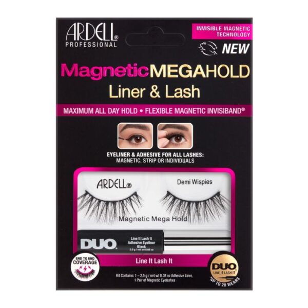 ARDELL MAGNETIC MEGAHOLD LINER & LASH DEMI WISPIES  أرديل رموش اصطناعية مغناطيسية للعيون