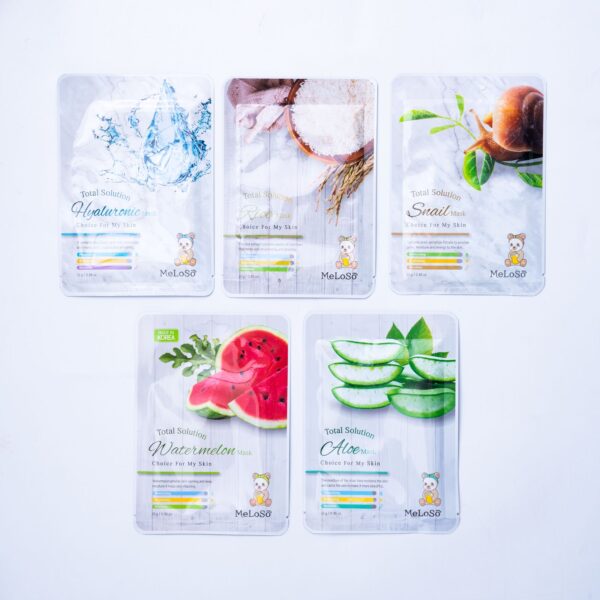MeLoSo Total Solution Sheet Mask ×30 ماسكات ورقية للبشرة بعرض خاص