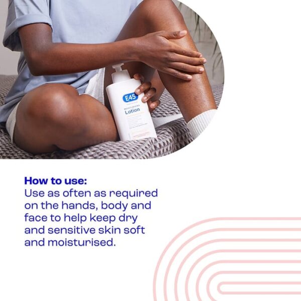 E45 Dermatological Moisturising Lotion 500 ml لوشن مرطب للبشرة - Image 3