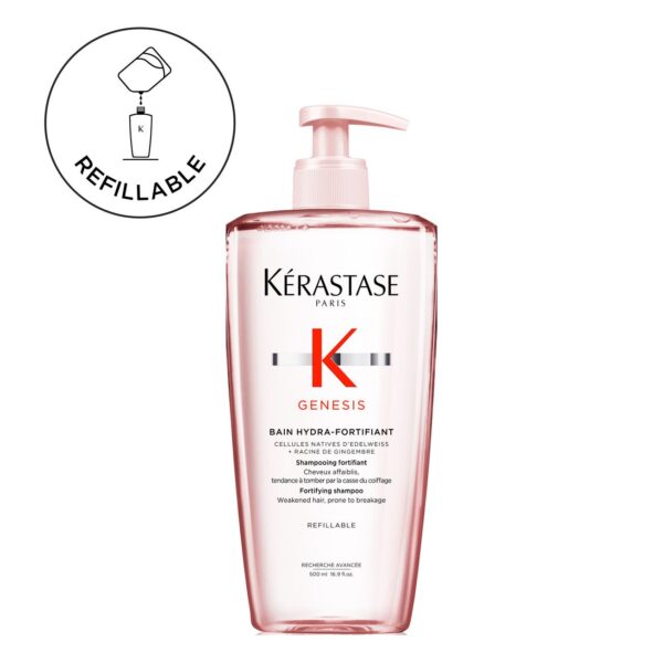 Kerastase Genesis Bain Hydra Fortifant  Anti Hair-Fall Shampoo 500ml  كرستاس شامبو مضاد لتساقط للشعر الدهني - Image 4