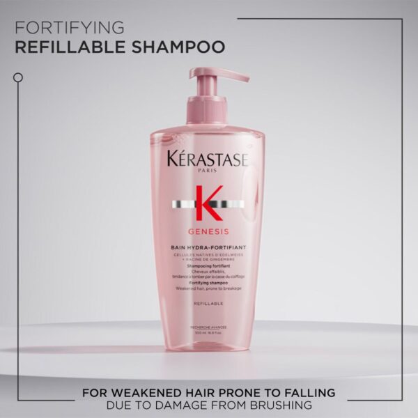 Kerastase Genesis Bain Hydra Fortifant  Anti Hair-Fall Shampoo 500ml  كرستاس شامبو مضاد لتساقط للشعر الدهني - Image 2
