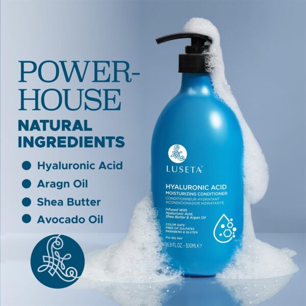 LUSETA Hyaluronic Acid Moisturizing Conditioner 500ml بلسم مرطب بحمض الهيالورونيك - Image 2