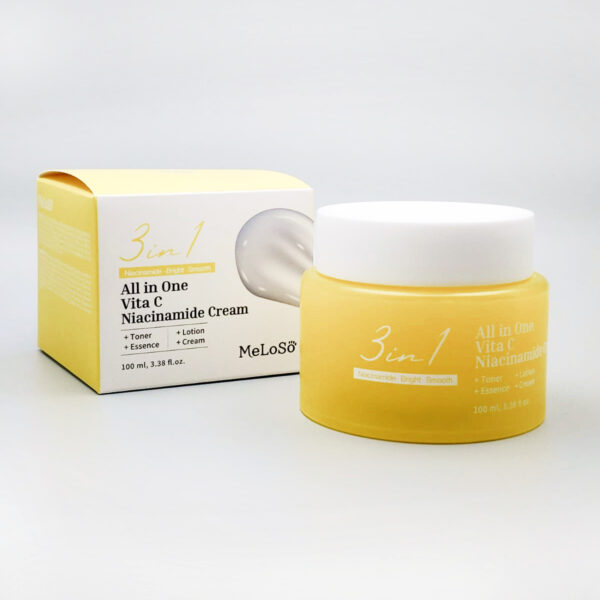 MeLoSo All in One Vita C Niacinamide Cream, 100ml  كريم الفايتمن سي للبشرة - Image 2