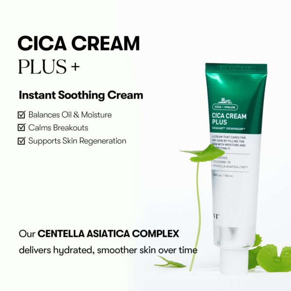 VT COSMETICS Cica Cream Plus, Hydrating & Calming Face Moisturizer 100ml مرطب ومهدئ للبشرة - Image 2
