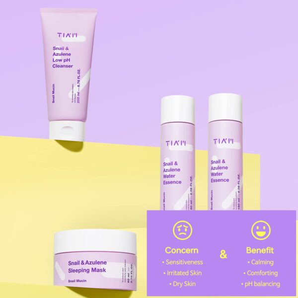 TIA'M Snail&Azulene Low pH Cleanser 200ml غسول الحلزون للبشرة - Image 3