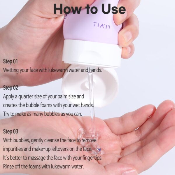 TIA'M Snail&Azulene Low pH Cleanser 200ml غسول الحلزون للبشرة - Image 6