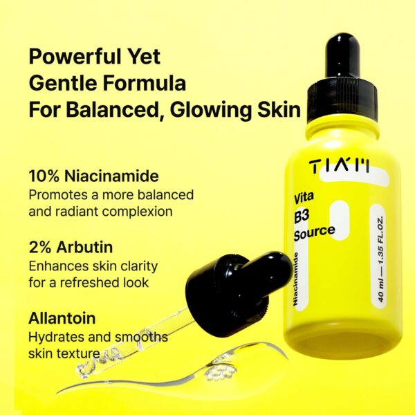 TIA'M Vita B3 Source, 10% Niacinamide Glow Serum40ml سيروم الاشراقة للبشرة - Image 4