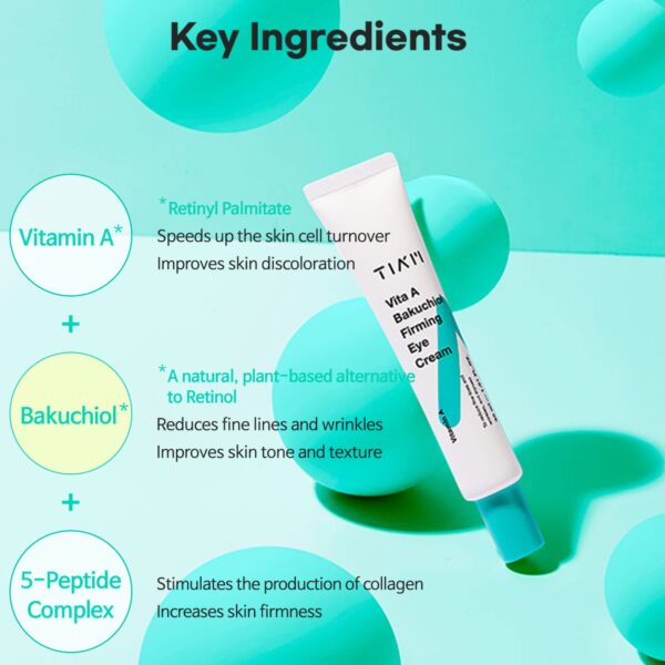 TIA'M Vita A Bakuchiol Firming Eye Cream 30ml كريم فيتا أ باكوتشيول لشد منطقة العين - Image 5