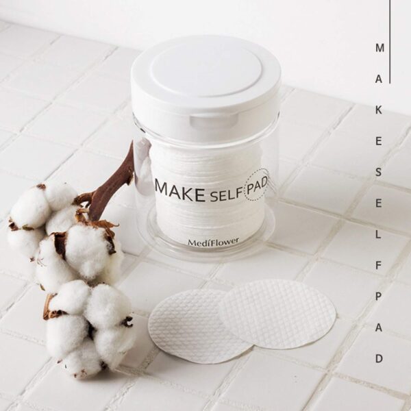 MEDIFLOWER Makeup Pad Pure Cotton 130p Set بادات قطنية للبشرة - Image 6