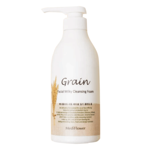 MEDIFLOWER Grain Facial Milky Cleansing Foam غسول حليبي للبشرة