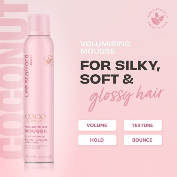 LEE STAFFORD Coco Loco Volumising Mousse 200ml موس كوكو لوكو المكثف - Image 4