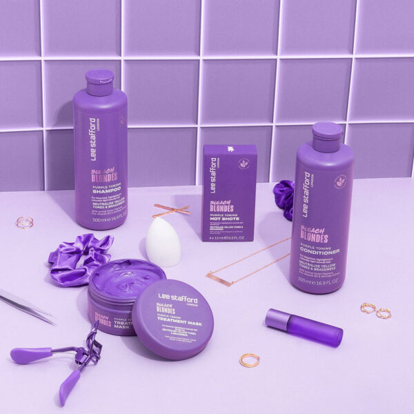 LEE STAFFORD Bleach Blondes Purple Toning Shampoo 500ml شامبو بليتش بلوندز البنفسجي لتلوين الشعر - Image 4