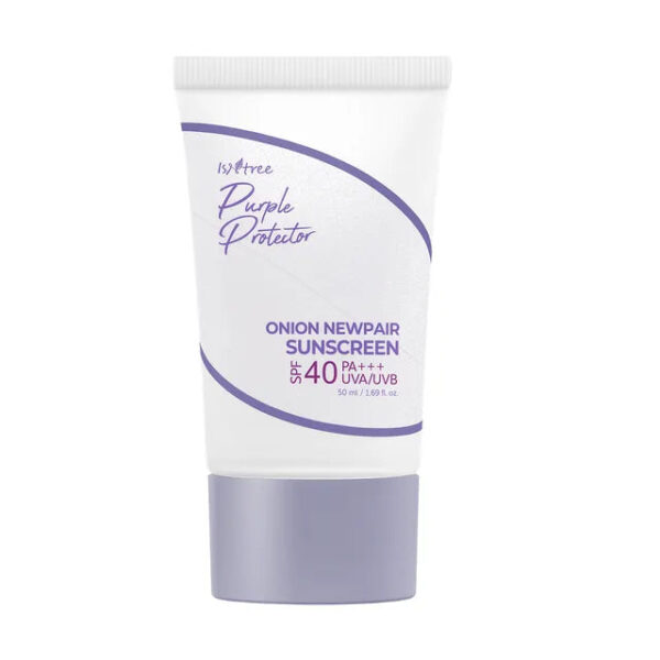 ISNTREE purple protector onion newpair sunscreen 40+ SPF كريم واقي الشمس بالبصل من ازنتري