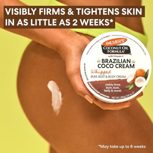 Palmer's Coconut Oil Formula Brazilian Coco Cream with Vitamin E, 8.8 Fl Oz كريم جوز الهند البرازيلي بتركيبة زيت جوز الهند من بالمرز مع فيتامين E - Image 3