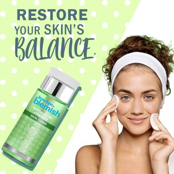 Bye Bye Blemish Witch Hazel + Tea Tree Blemish Toner وداعًا للعيوب مع تونر بندق الساحرة + تونر شجرة الشاي للعيوب - Image 3