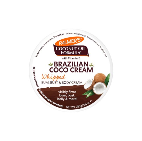 Palmer's Coconut Oil Formula Brazilian Coco Cream with Vitamin E, 8.8 Fl Oz كريم جوز الهند البرازيلي بتركيبة زيت جوز الهند من بالمرز مع فيتامين E - Image 2