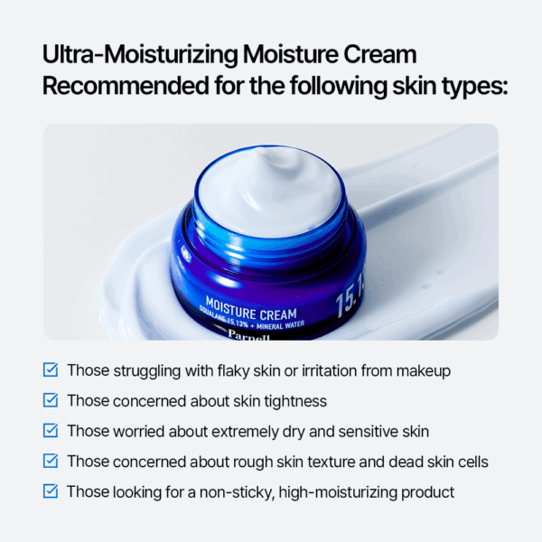 Parnell Squalane 15.13 Mineral Water Moisture Cream 50ml كريم ترطيب البشرة بمياه معدنية سكوالين - Image 7