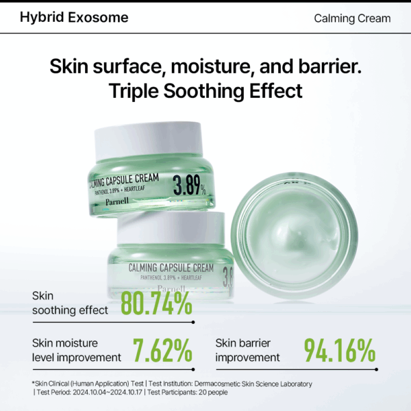 Parnell Panthenol 3.89 Heartleaf Calming Capsule Cream 50ml كريم تهدئة البشرة - Image 4