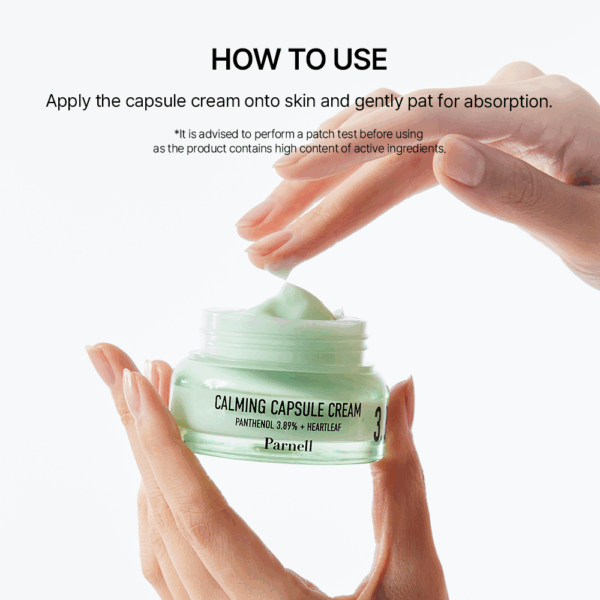Parnell Panthenol 3.89 Heartleaf Calming Capsule Cream 50ml كريم تهدئة البشرة - Image 9
