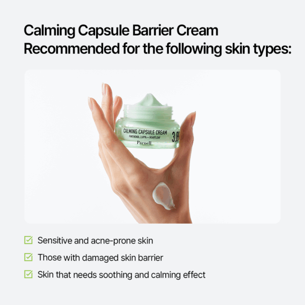 Parnell Panthenol 3.89 Heartleaf Calming Capsule Cream 50ml كريم تهدئة البشرة - Image 10