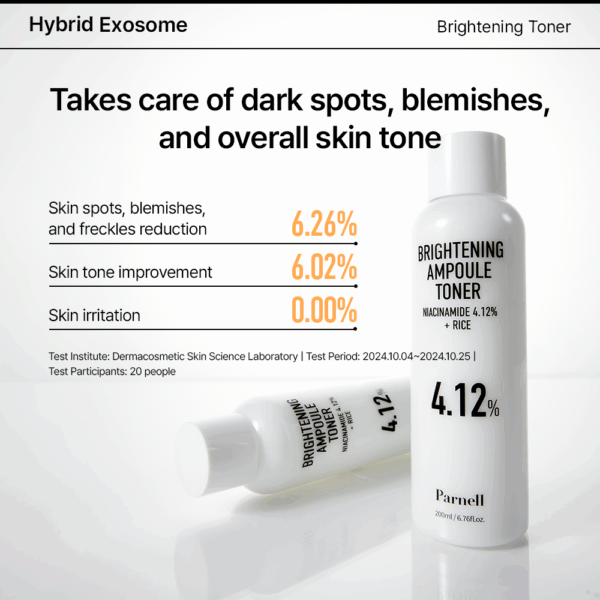 Parnell Niacinamide 4.12 Rice Ampoule Toner تونر الارز المفتح للبشرة - Image 3