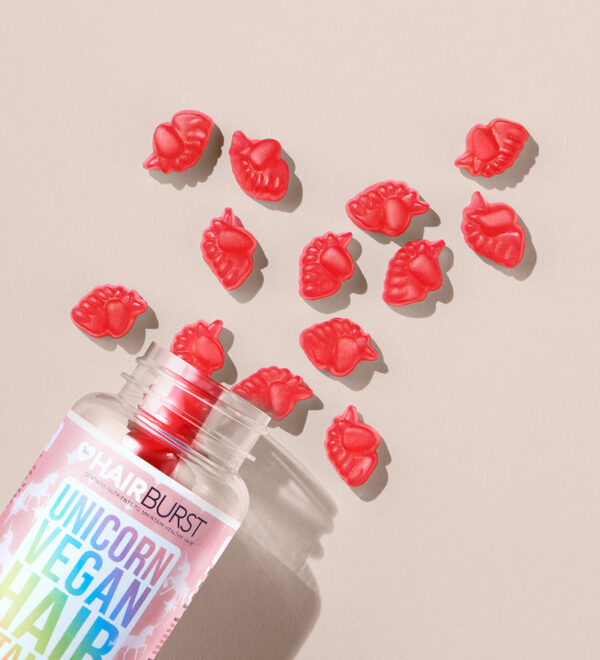 Hair burst Unicorn Vegan Hair Vitamins هير بيرست فيتامينات الشعر - Image 2