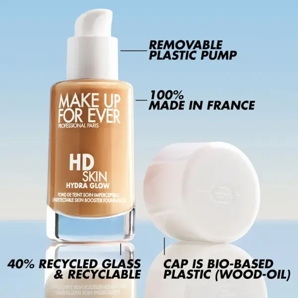 MAKE UP FOR EVER HD SKIN HYDRA GLOW SKINCARE FOUNDATION WITH HYALURONIC ACID ميك اب فور ايفر كريم اساس مرطب للبشرة - Image 6