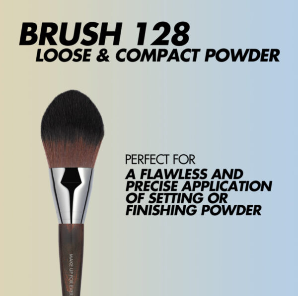 MAKE UP FOR EVER PRECISION POWDER BRUSH - 128 فرشاة باودر - Image 2