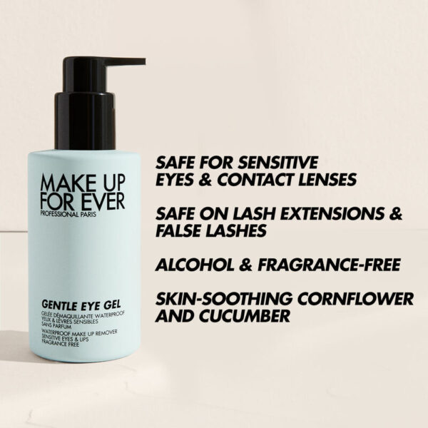 MAKE UP FOR EVER GENTLE EYE GEL WATERPROOF EYE & LIP MAKEUP REMOVER جل لطيف للعين مزيل مكياج العيون والشفاه - Image 3