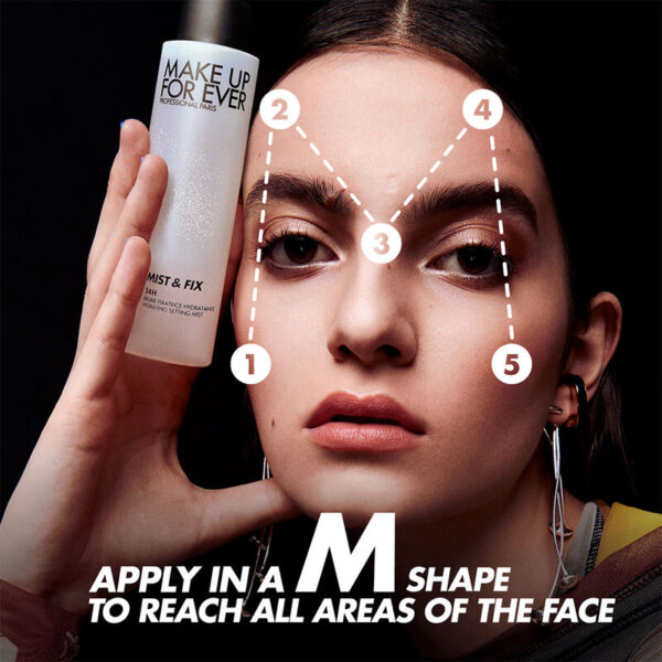 MAKE UP FOR EVER MIST & FIX 24HR HYDRATING SETTING SPRAY 100 ml مثبت مكياج مرطب - Image 4