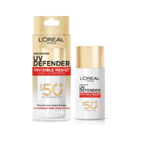 LOREAL PARIS UV Defender Serum Protector Invisible Resist Sunscreen SPF50+ PA++++لوريال سيروم واقي من الأشعة فوق البنفسجية غير مرئي مقاوم للشمس