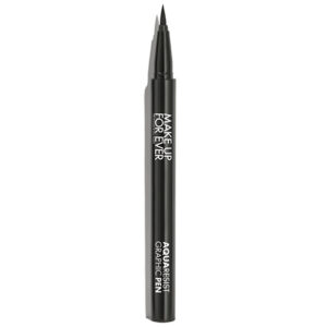 MAKE UP FOR EVER AQUA RESIST GRAPHIC PEN 24HR WATERPROOF INTENSE EYELINER-1 Black قلم لاينر سواد فاحم مقاوم للماء