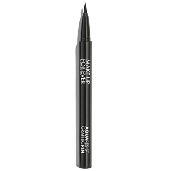 MAKE UP FOR EVER AQUA RESIST GRAPHIC PEN 24HR WATERPROOF INTENSE EYELINER-1 Black قلم لاينر سواد فاحم مقاوم للماء
