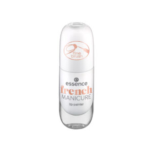 ESSENCE french MANICURE tip painterطلاء أبيض بفرشاة طويلة