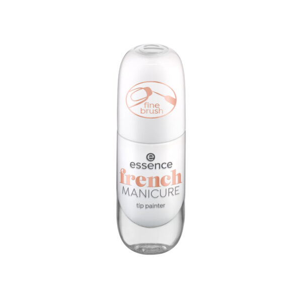 ESSENCE french MANICURE tip painterطلاء أبيض بفرشاة طويلة
