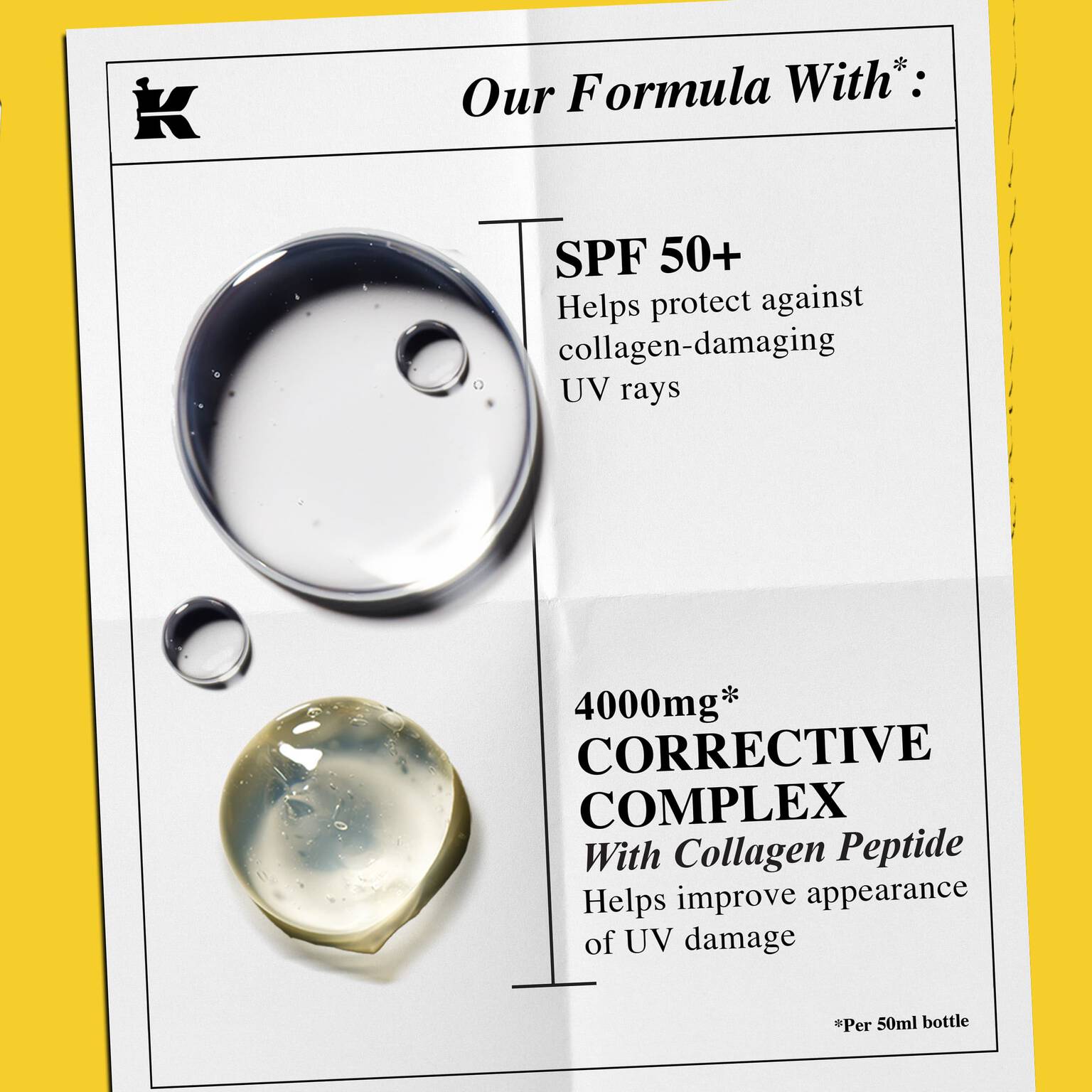 KIEHL'S Better Screen™ UV Serum SPF 50+ Facial Sunscreen with Collagen Peptide 50ml كيلز سيروم واقي من أشعة الشمس - Image 4