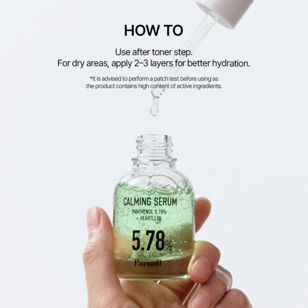 Parnell Panthenol 5.78 Heartleaf Calming Serum 30ml سيروم مهدئ للبشرة - Image 7