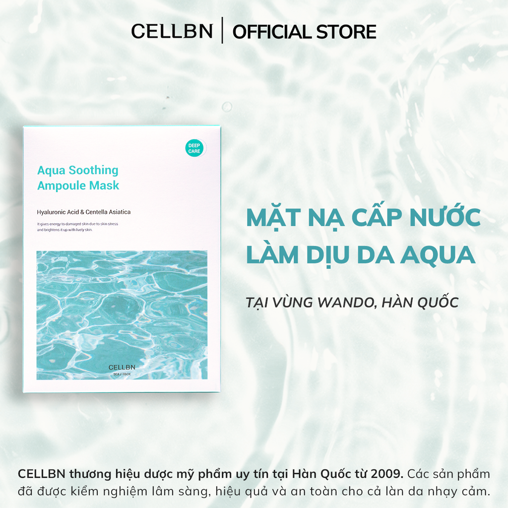 CELLBN AQUA SOOTHING AMPOULE MASK سيلبن ماسك ورقي للبشرة - Image 3