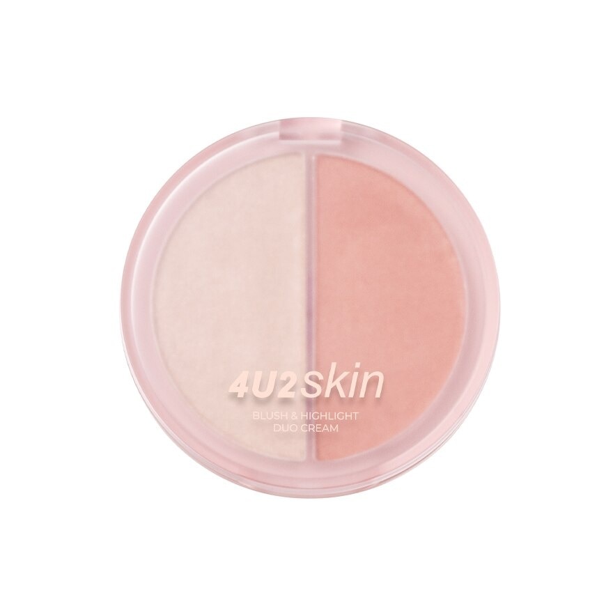 4U2 Skin Blush Highlight Duo Cream كريم ثنائي احمر خدود وهايلايت - Image 2
