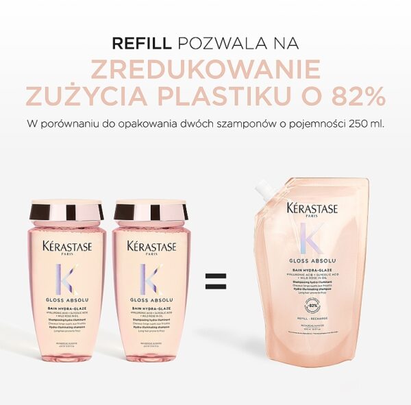 Kérastase Gloss Absolu Hydra-Illuminating Shampoo 500ML REFILL POUCH كريستاس شامبو أعادة تعبئة - Image 4