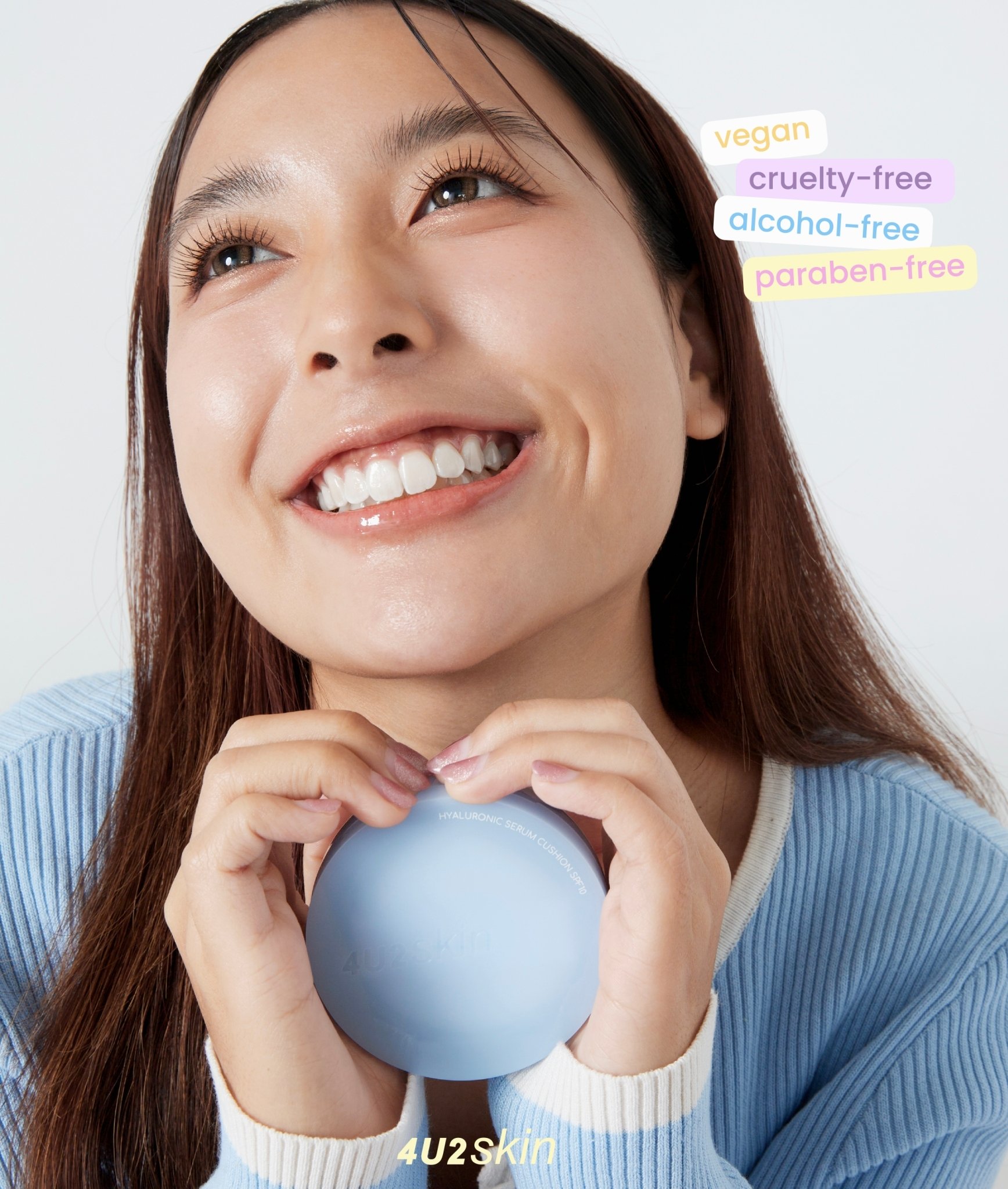 4u2 Hyaluronic Acid Cushion Foundation كريم اساس بحمض الهيالورونيك - Image 4