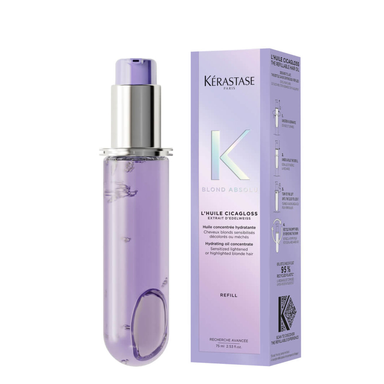 KÉRASTASE L'HUILE CICAGLOSS Refill - 75 ML كريستاس سيروم أعادة التعبئة للشعر - Image 7