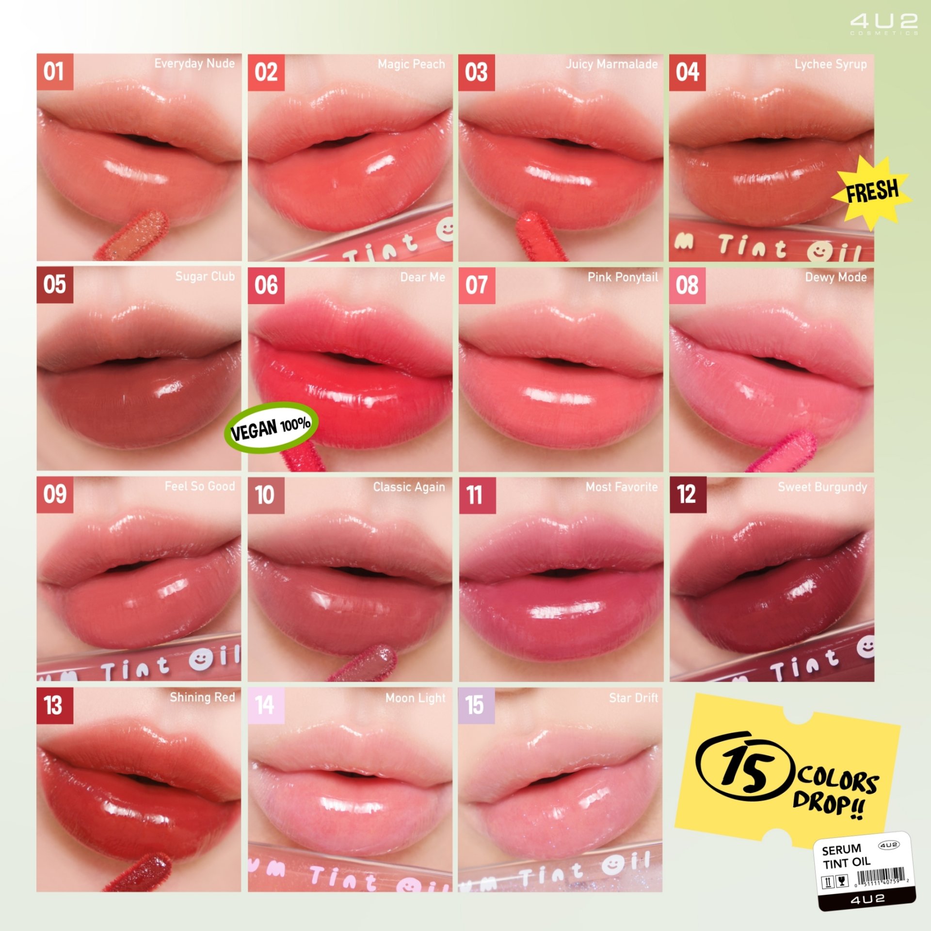 4U2 SERUM TINT OIL مصل ملون للشفاه - Image 2