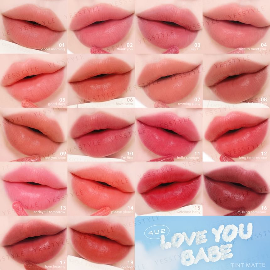 4U2 - Love You Babe Lip Tint Matte تنت شفاه غير لامع - Image 2