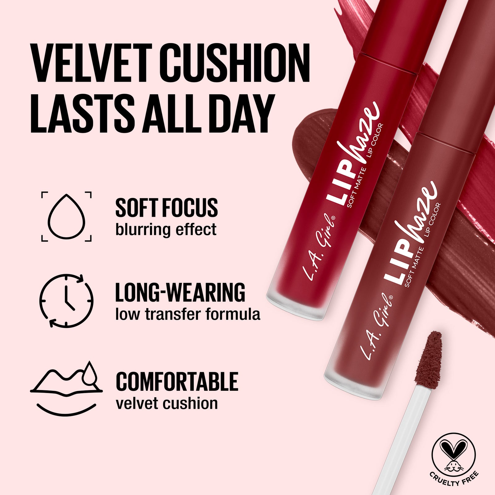 L.A.Girl Lip Haze Soft Matte Lip Color أحمر شفاه - Image 3