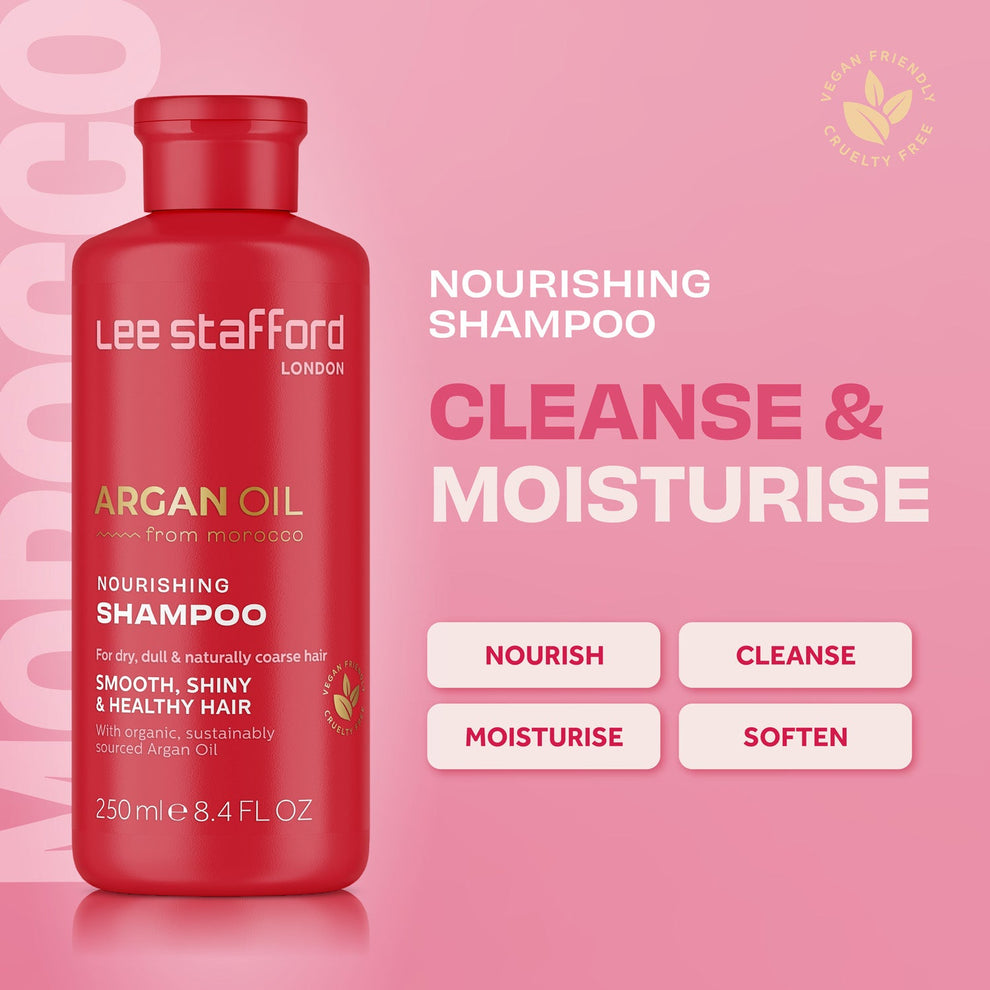 Lee Stafford Argan Oil Nourishing Shampoo 500ml شامبو مغذي بزيت الأرغان - Image 2